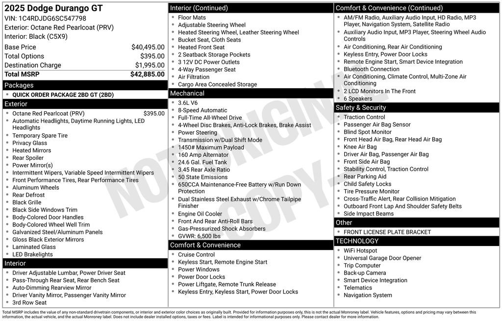 Certified 2025 Dodge Durango GT image 45