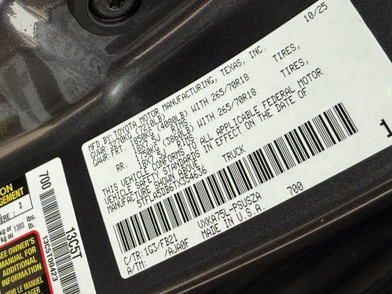 Used 2026 Toyota Tundra SR5 w/ SR5 Convenience Package AWD/4WD image 31
