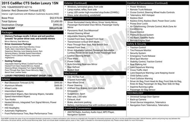 Used 2015 Cadillac CTS Luxury image 35