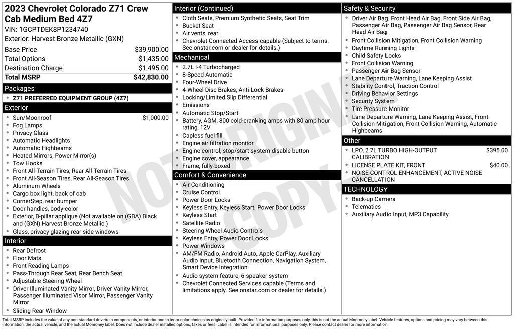 Used 2023 Chevrolet Colorado Z71 AWD/4WD image 10