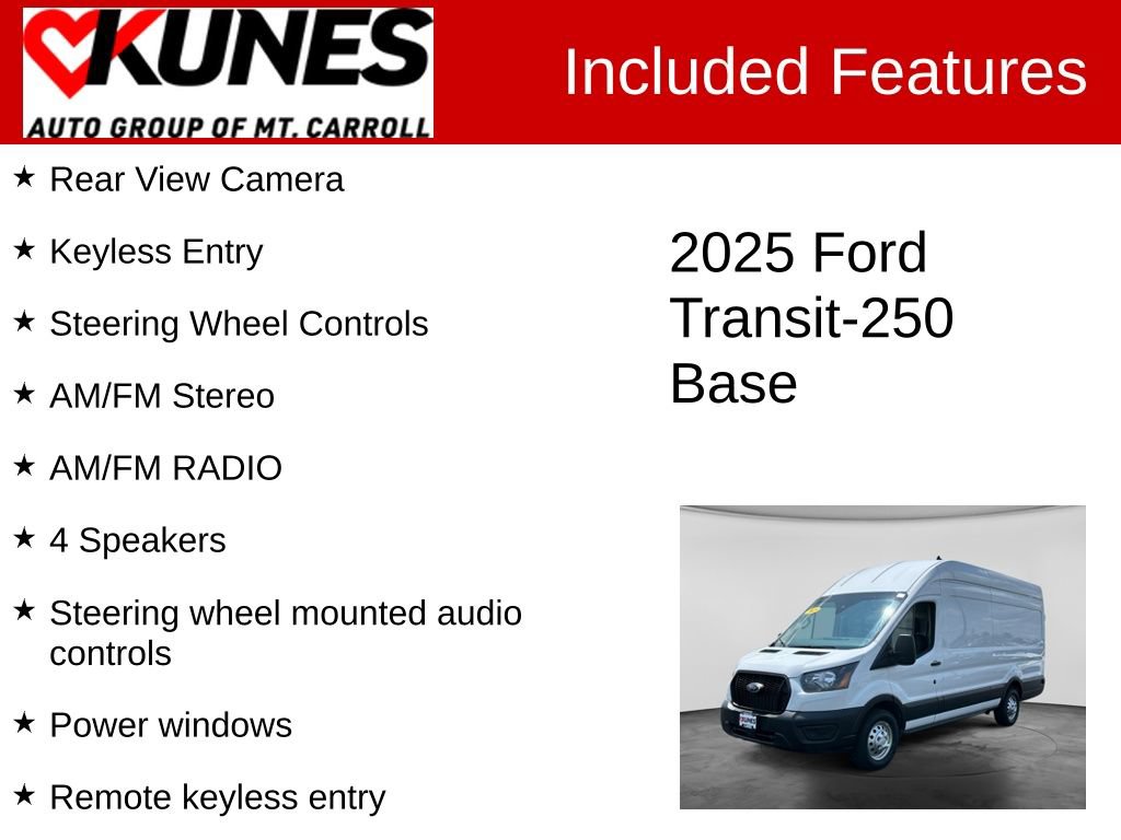 Used 2025 Ford Transit 250 148 High Roof Extended AWD w/ Load Area Protection Package image 3