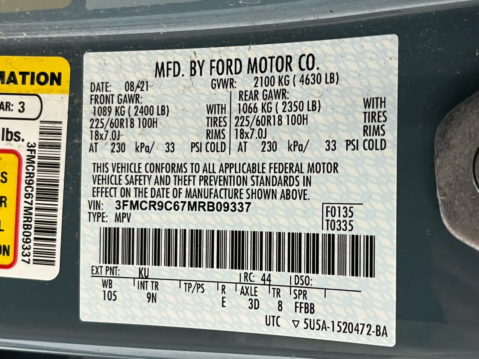 Certified 2021 Ford Bronco Sport Outer Banks AWD/4WD image 13