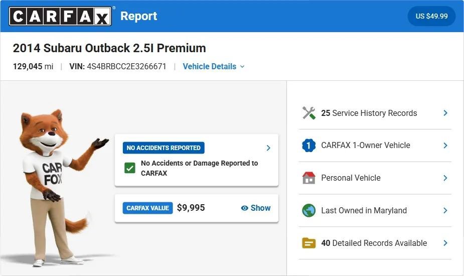 Used 2014 Subaru Outback 2.5i Premium AWD/4WD image 25