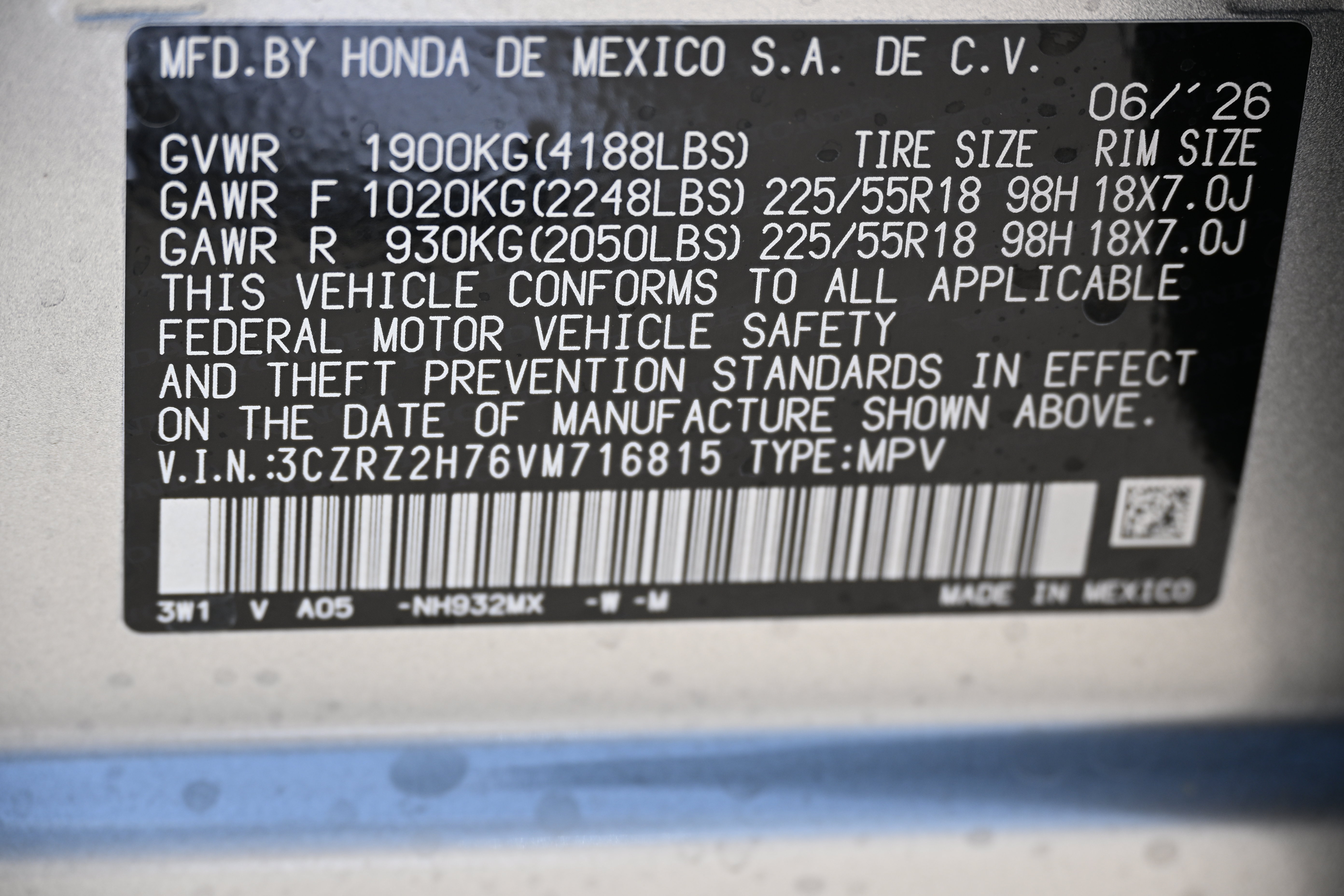 New 2027 Honda HR-V EX-L image 16