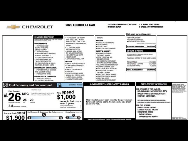 New 2026 Chevrolet Equinox LT image 3
