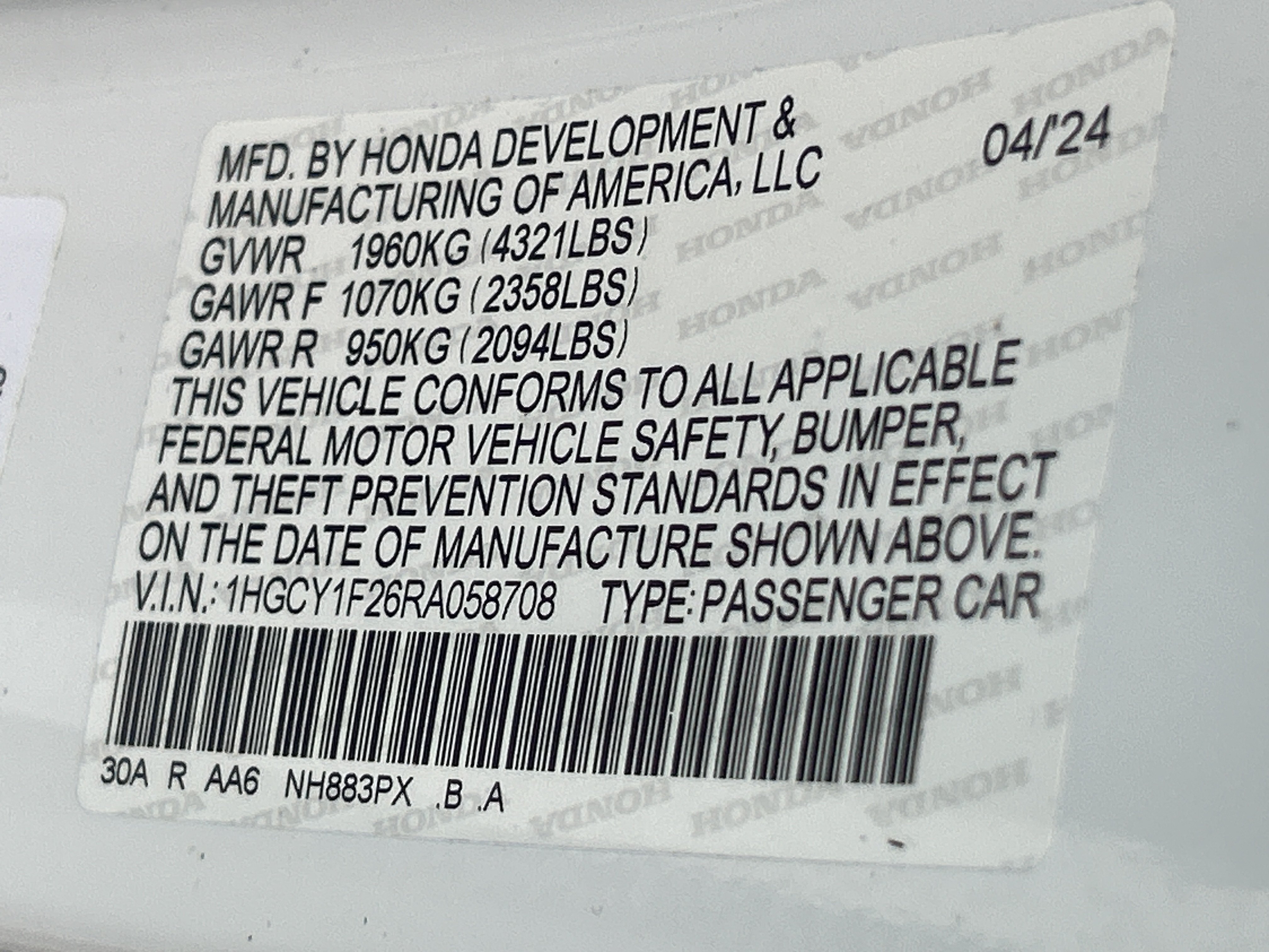 Certified 2024 Honda Accord LX image 36