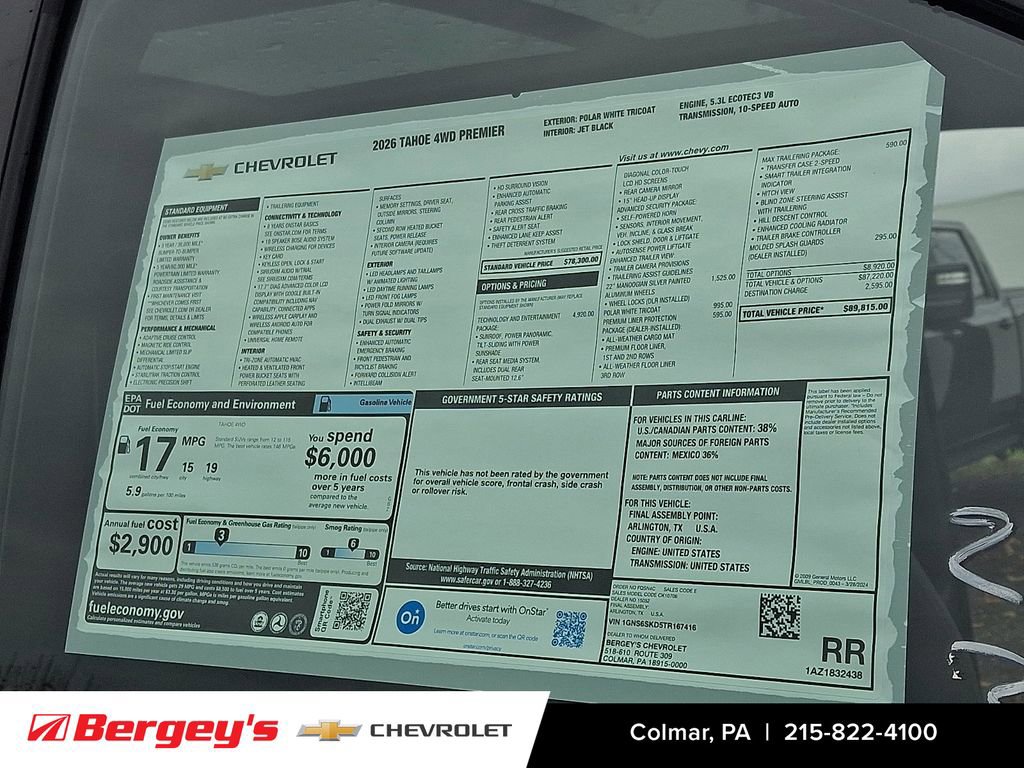 New 2026 Chevrolet Tahoe Premier image 20
