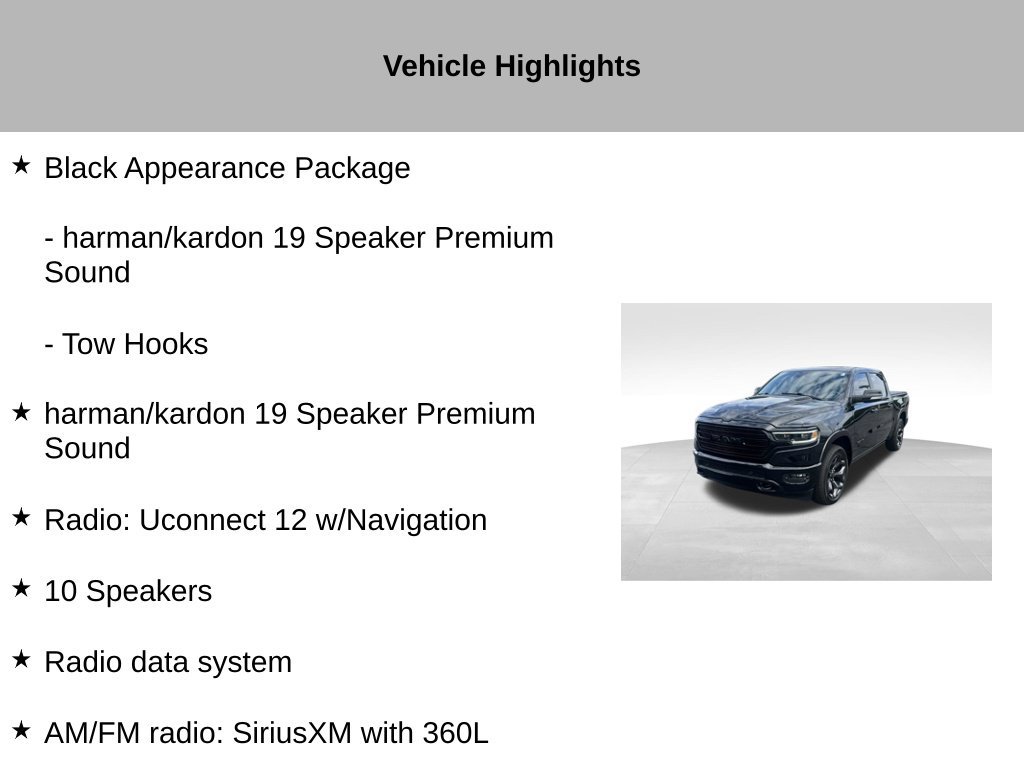Used 2020 RAM 1500 Limited w/ Black Appearance Package AWD/4WD image 16