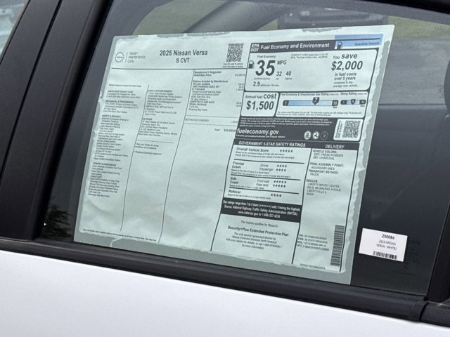 New 2025 Nissan Versa S w/ S Plus Package image 18