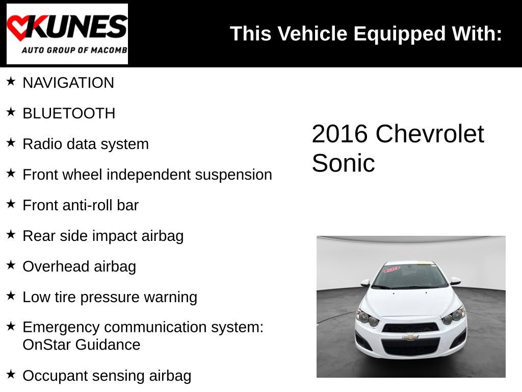 Used 2016 Chevrolet Sonic LS FWD image 3