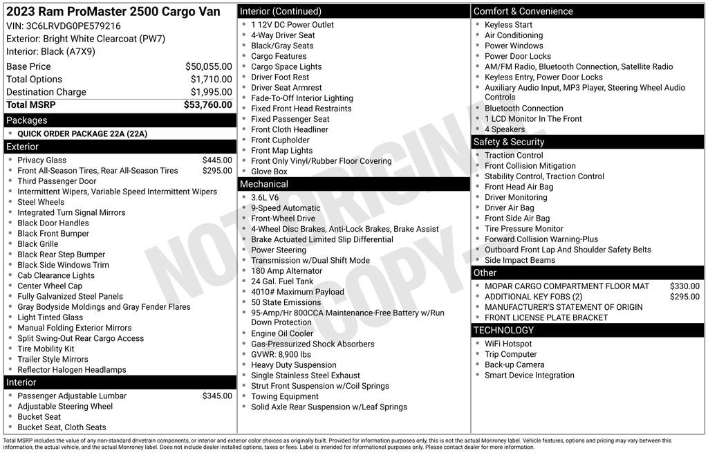 Used 2023 RAM ProMaster 2500 FWD image 13