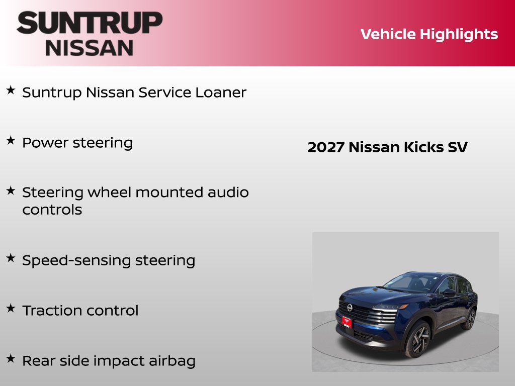 Certified 2027 Nissan Kicks SV w/ Cold Weather Package FWD image 8