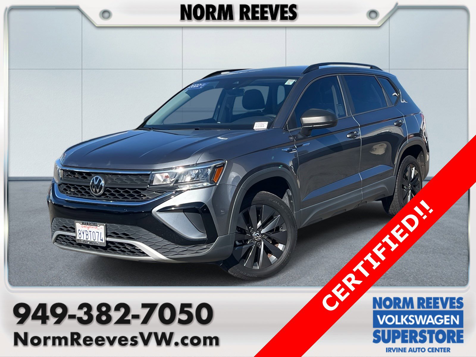 Certified 2022 Volkswagen Taos S w/ IQ Drive S Package