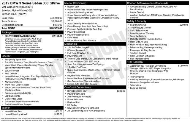 Used 2019 BMW 330i xDrive Sedan w/ Convenience Package image 50