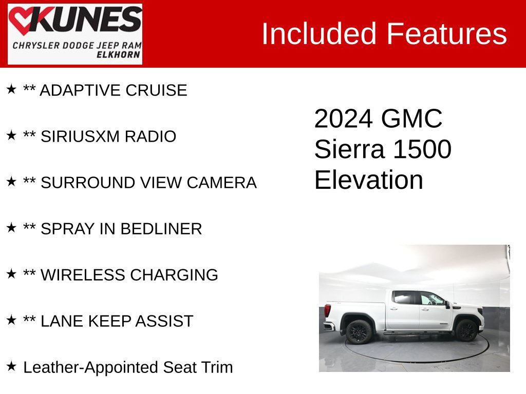 Used 2024 GMC Sierra 1500 Elevation w/ Elevation Premium Package AWD/4WD image 3