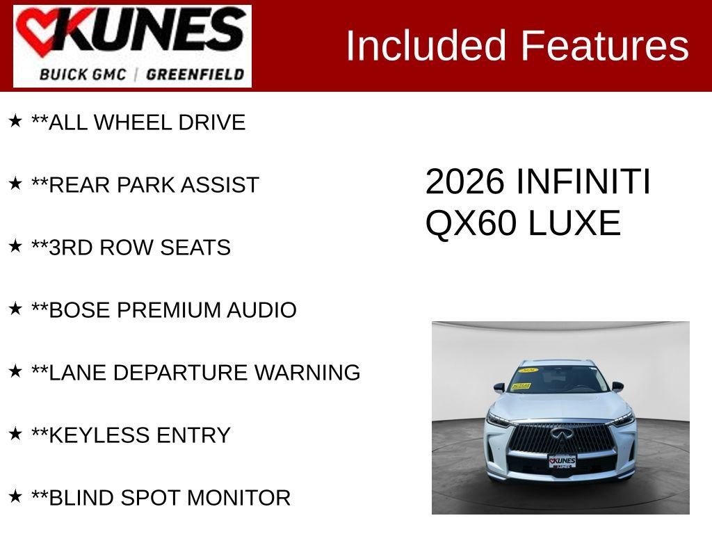 Used 2026 INFINITI QX60 Luxe AWD/4WD image 3
