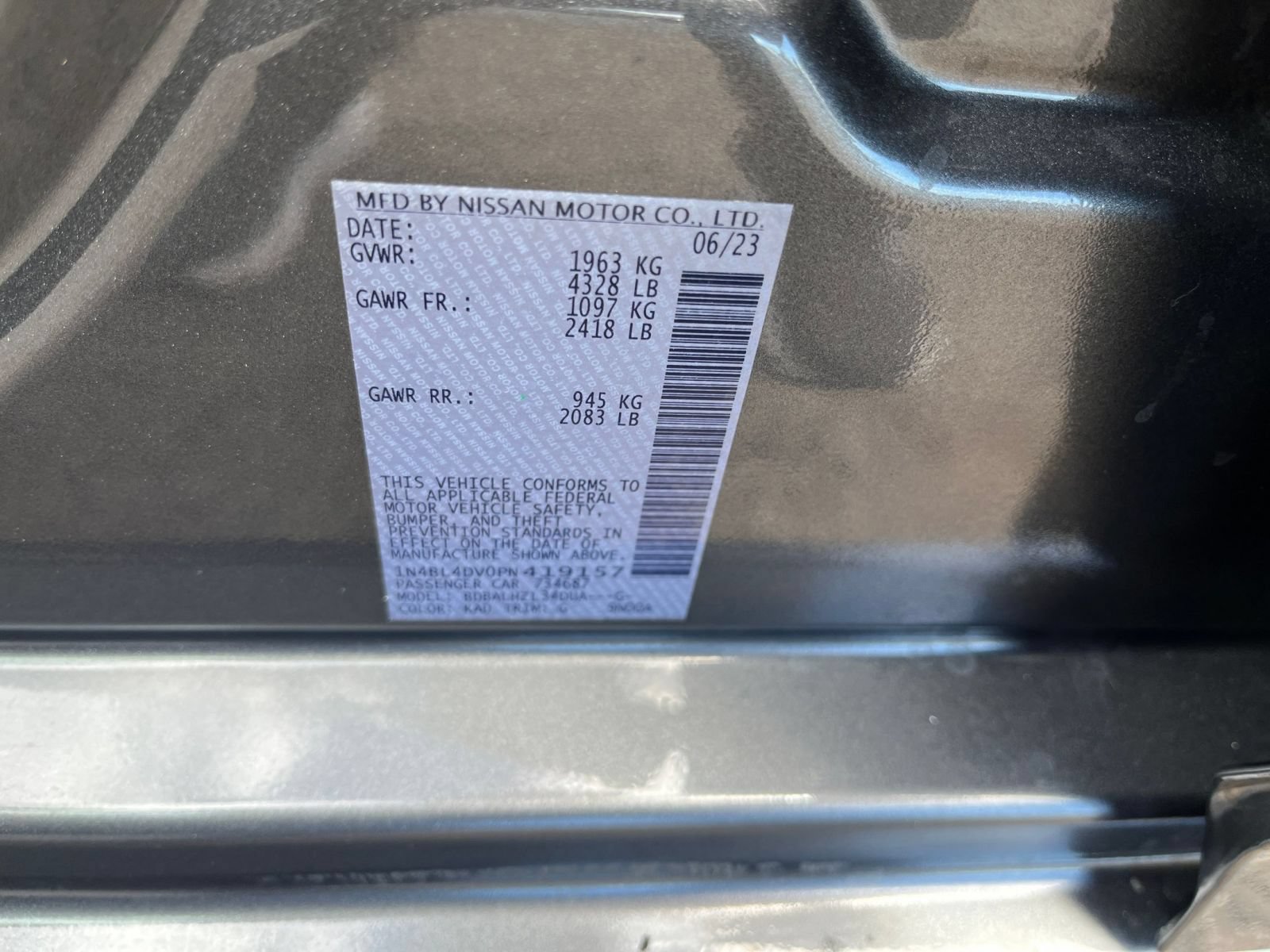 Used 2023 Nissan Altima 2.5 SV FWD image 22