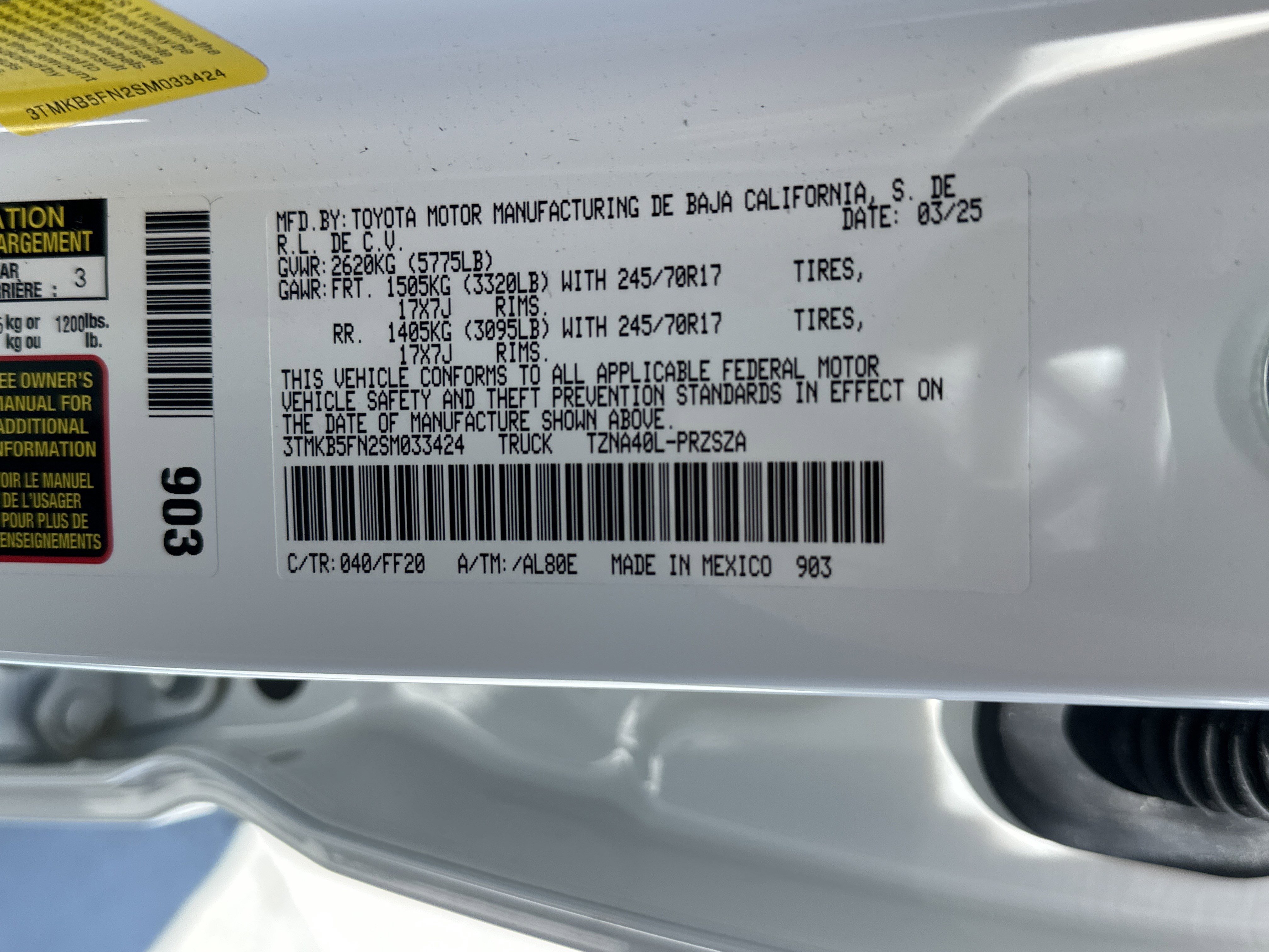 Certified 2025 Toyota Tacoma SR5 RWD image 35