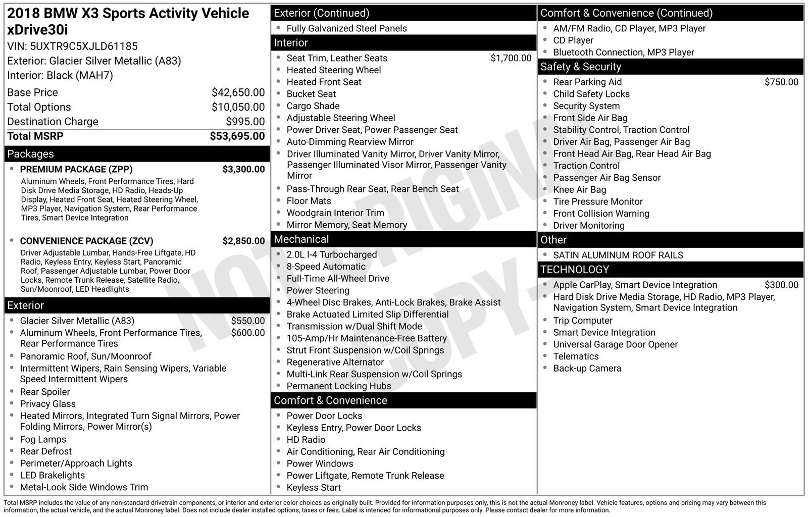 Used 2018 BMW X3 xDrive30i image 6