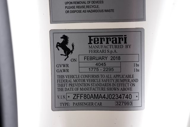 Certified 2018 Ferrari 488 Spider RWD image 66