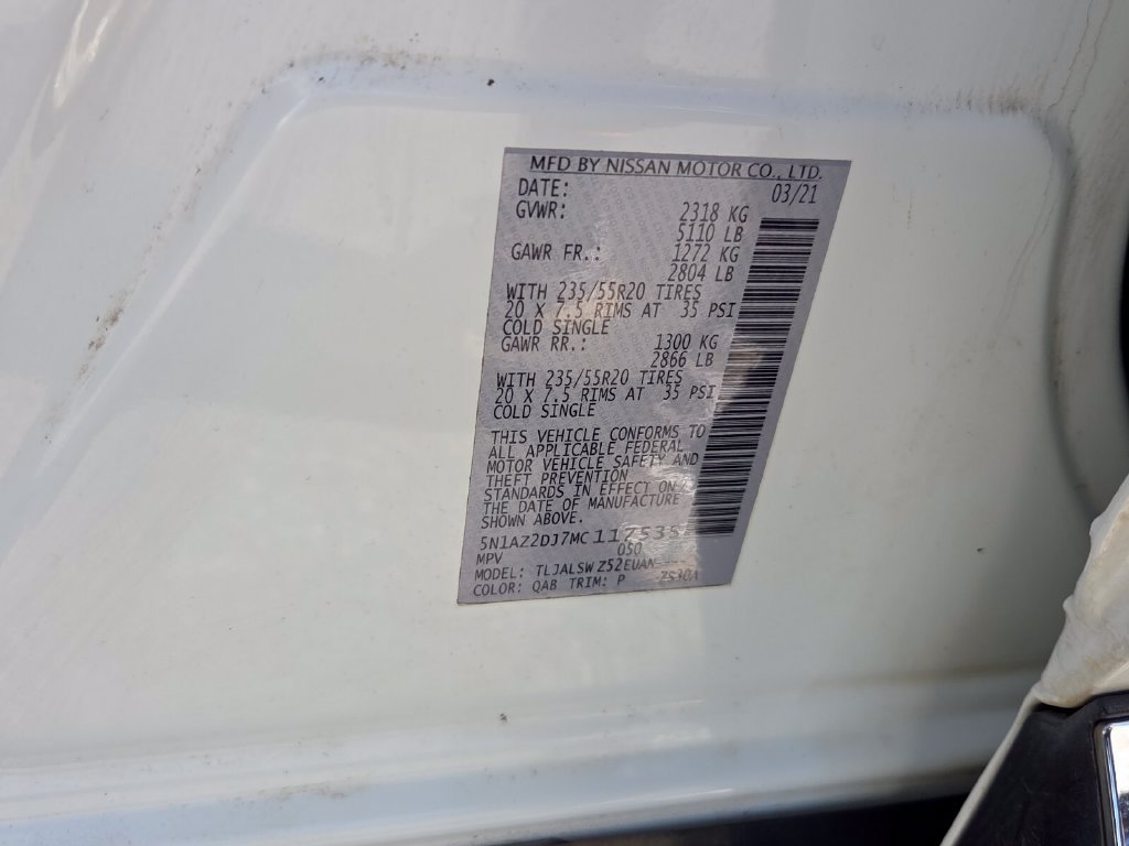 Used 2021 Nissan Murano Platinum w/ Cargo Package FWD image 5
