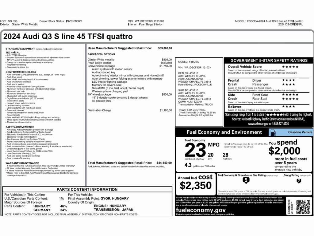 Used 2024 Audi Q3 2.0T Premium w/ Convenience Package image 2