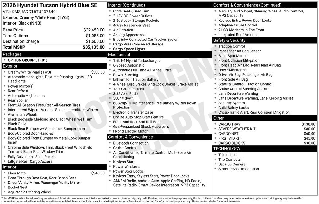 New 2026 Hyundai Tucson Blue SE image 6