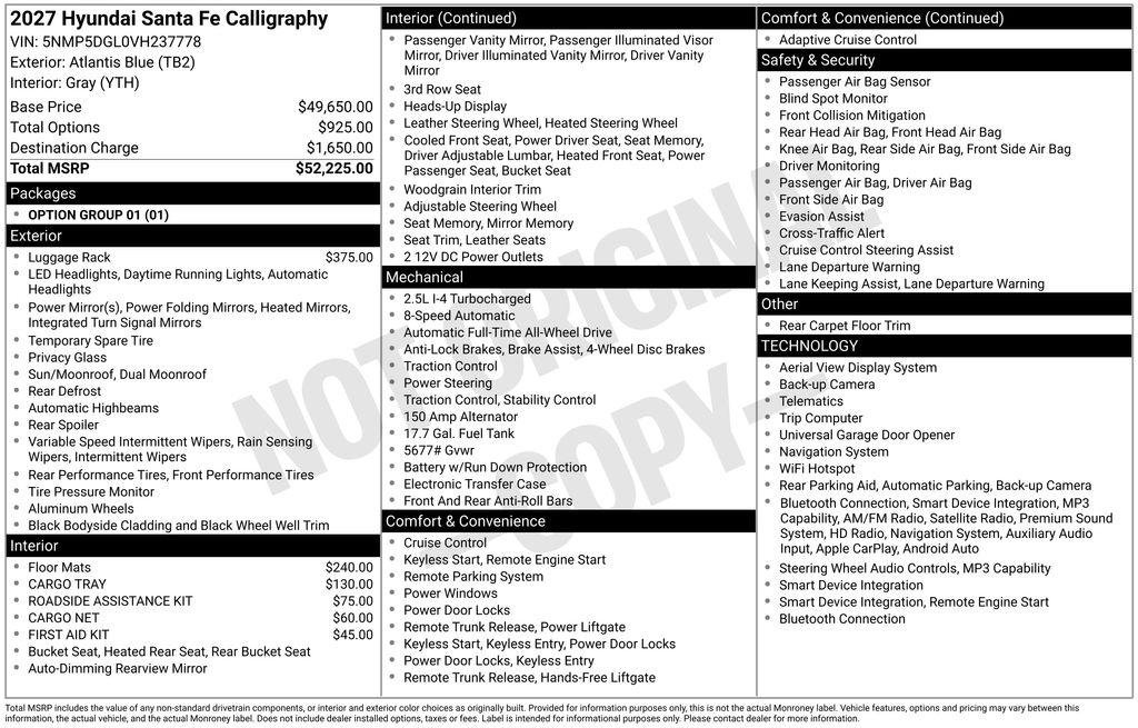 New 2027 Hyundai Santa Fe Calligraphy AWD/4WD image 32
