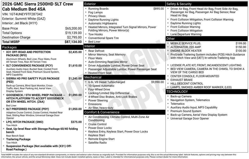 New 2026 GMC Sierra 2500 SLT AWD/4WD image 17