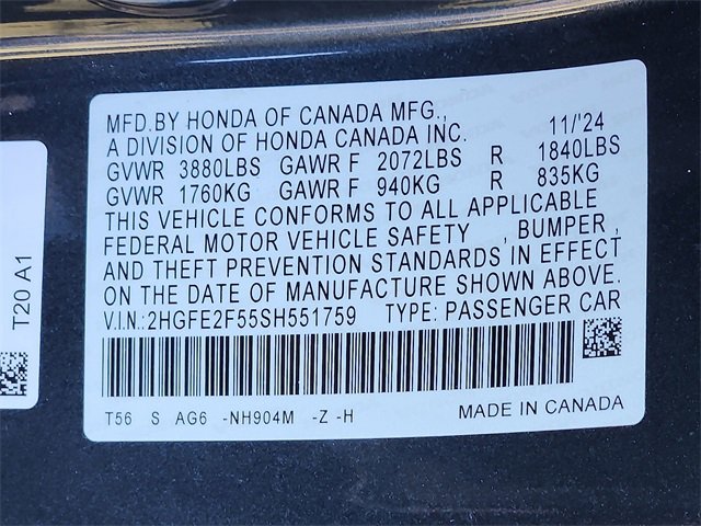 Used 2025 Honda Civic Sport image 27