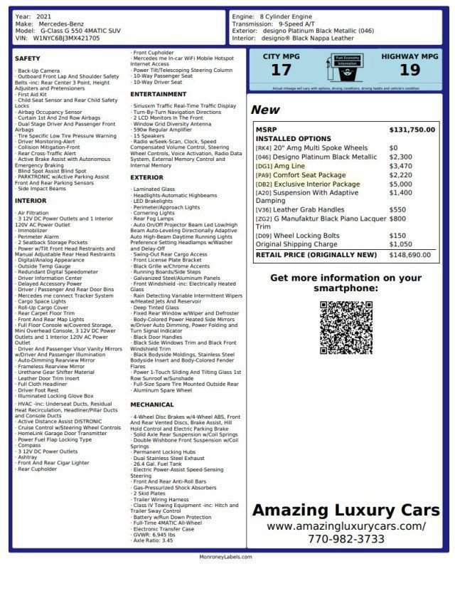 Used 2021 Mercedes-Benz G 550 w/ Exclusive Interior Package image 25