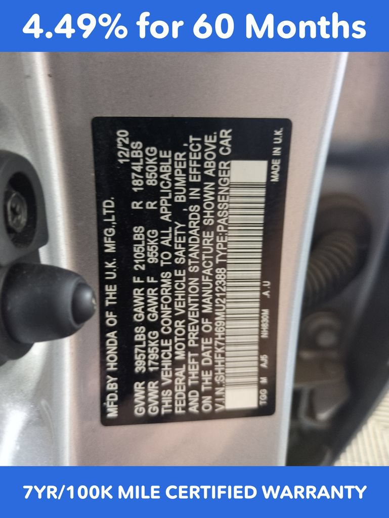 Certified 2021 Honda Civic EX image 29