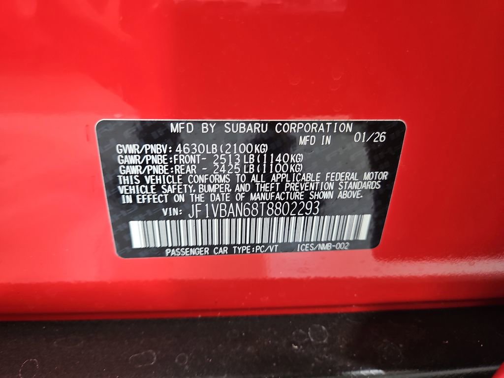 New 2026 Subaru WRX Limited image 28