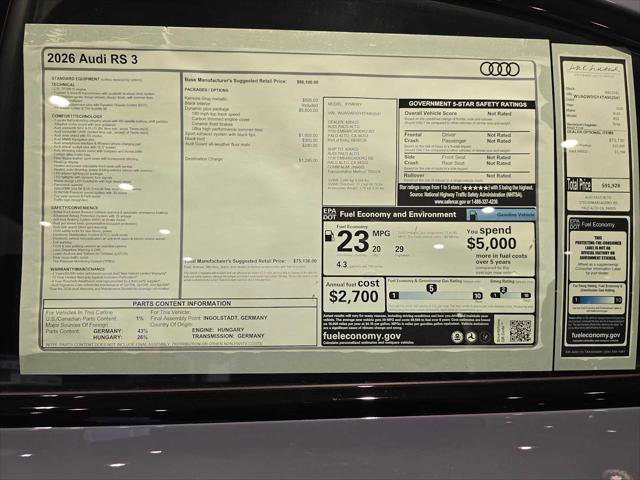 New 2026 Audi RS 3 image 18
