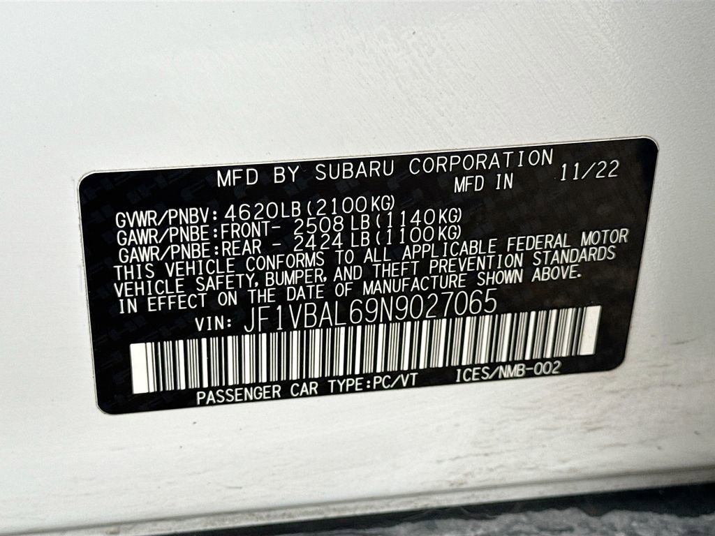 Used 2022 Subaru WRX Limited AWD/4WD image 38