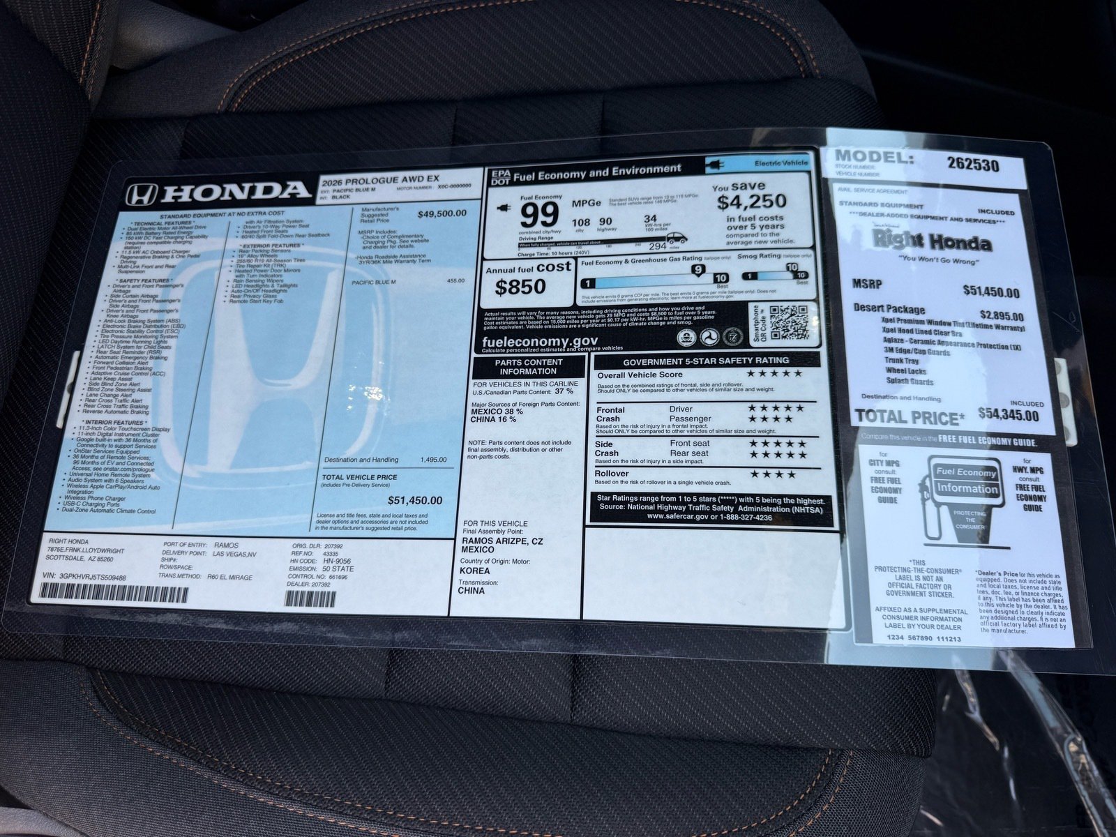 New 2026 Honda Prologue EX image 20