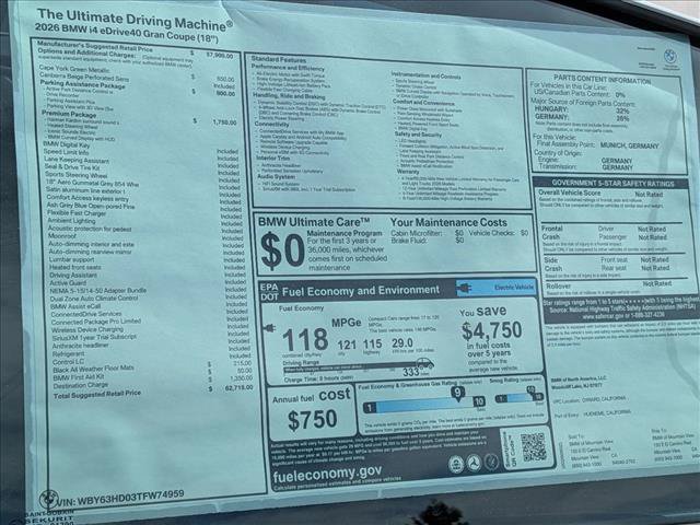 New 2026 BMW i4 eDrive40 w/ Premium Package RWD image 20