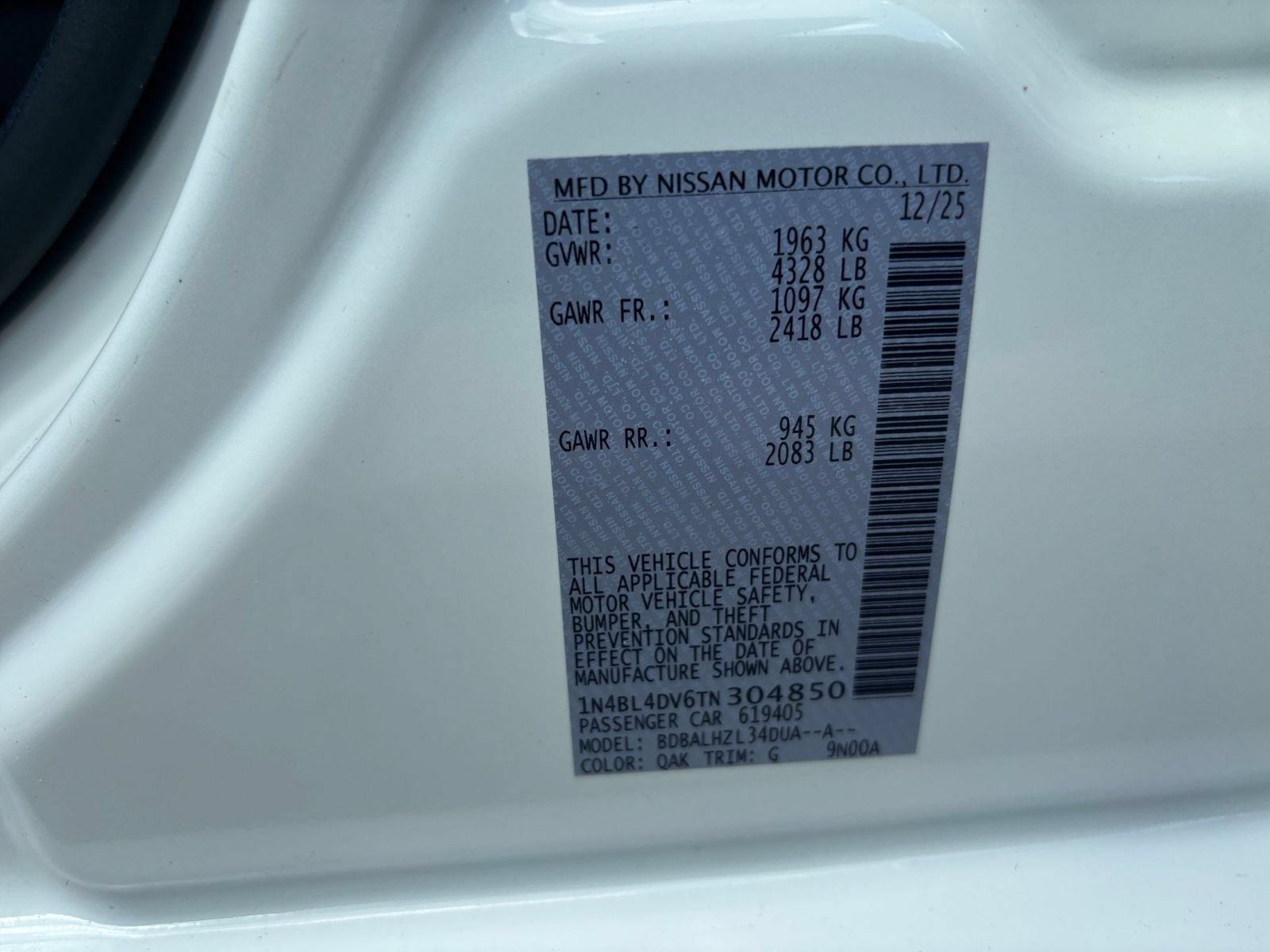 Used 2026 Nissan Altima 2.5 SV FWD image 28