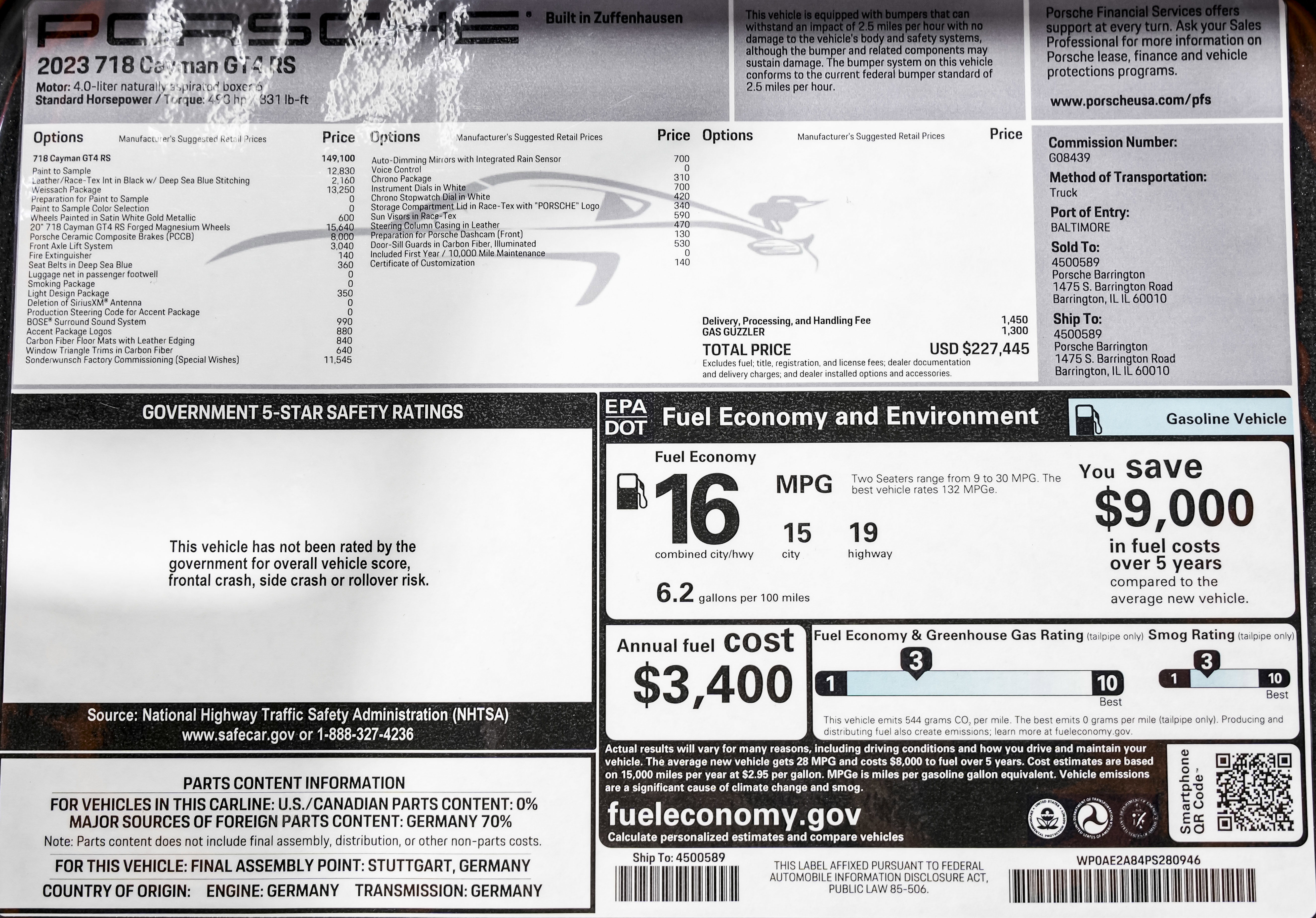 Used 2023 Porsche 718 Cayman GT4 RS image 2