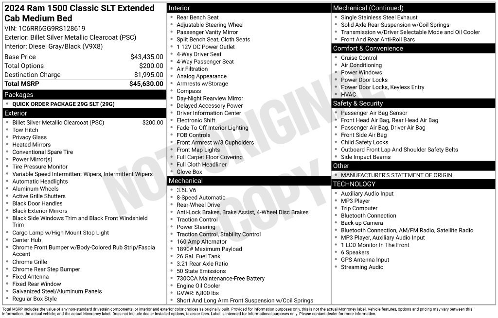 Used 2024 RAM 1500 Classic SLT RWD image 18