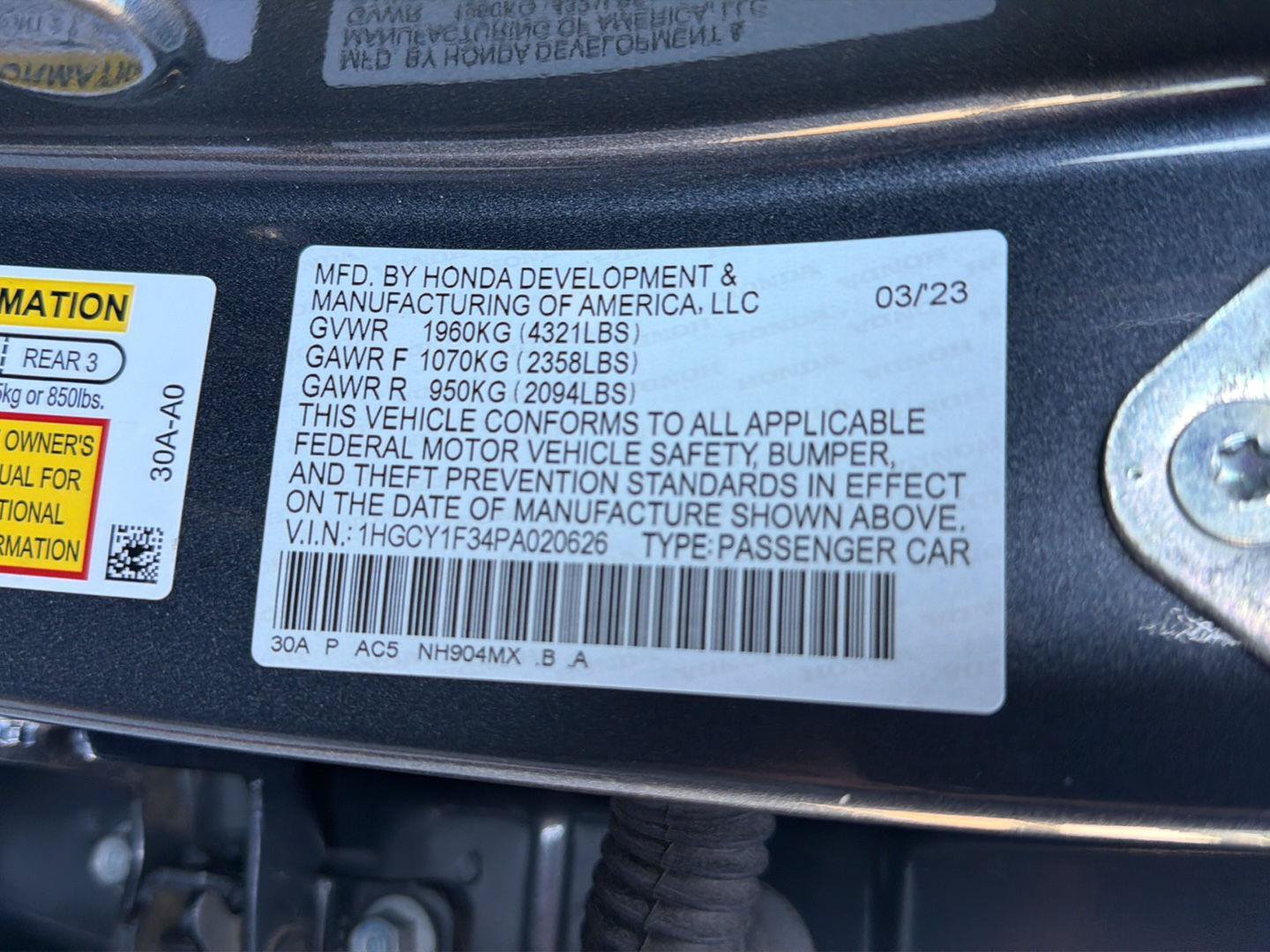 Used 2023 Honda Accord EX image 41