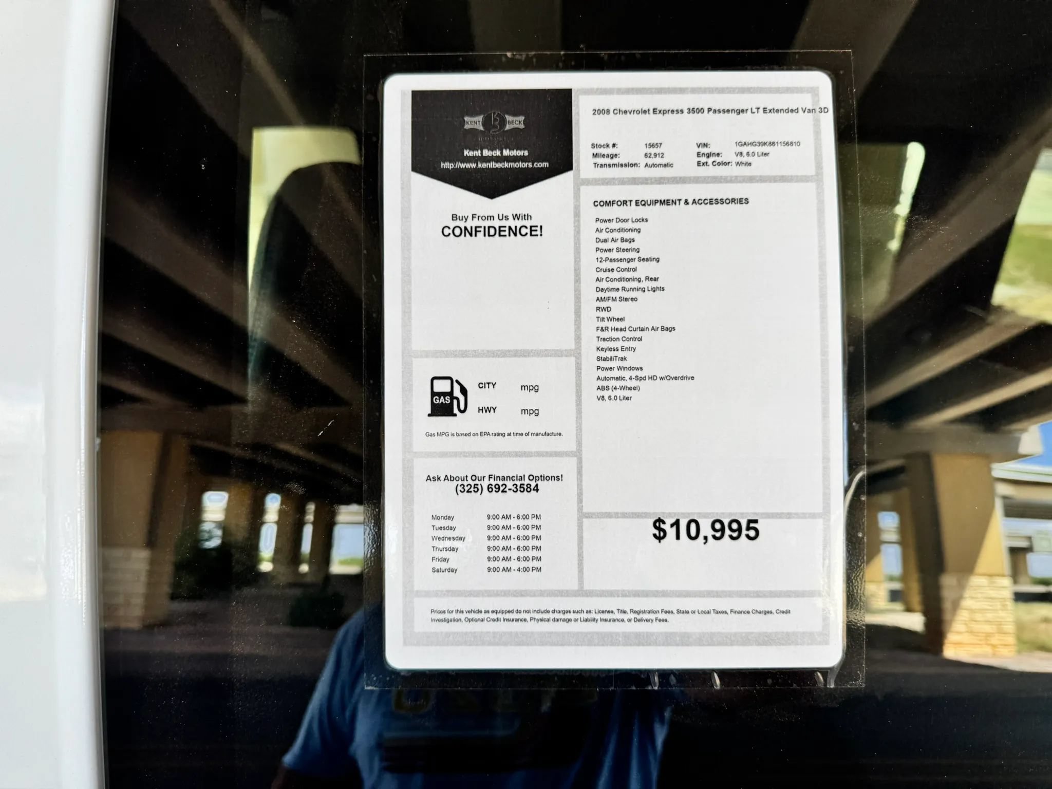 Used 2008 Chevrolet Express 3500 Extended Passenger w/ LT Preferred Equipment Group RWD image 26