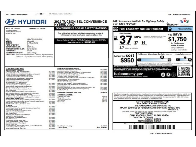 Used 2022 Hyundai Tucson SEL AWD/4WD image 7