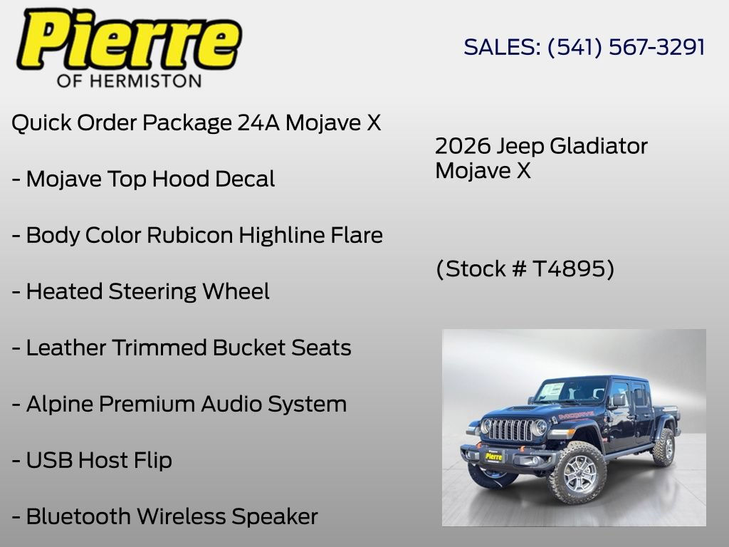 New 2026 Jeep Gladiator Mojave AWD/4WD image 12