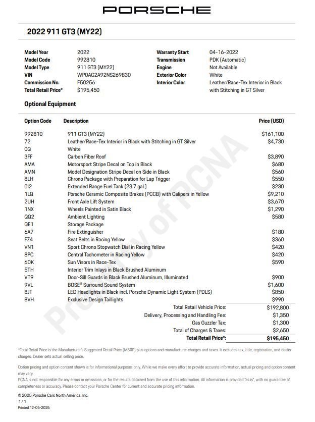 Certified 2022 Porsche 911 GT3 image 6