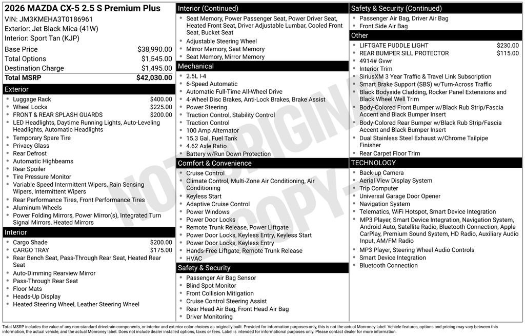 New 2026 MAZDA CX-5 2.5 S w/ Premium Plus Package AWD/4WD image 10