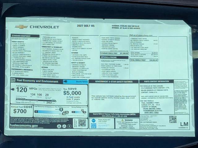 New 2027 Chevrolet Bolt RS w/ Technology Package image 18