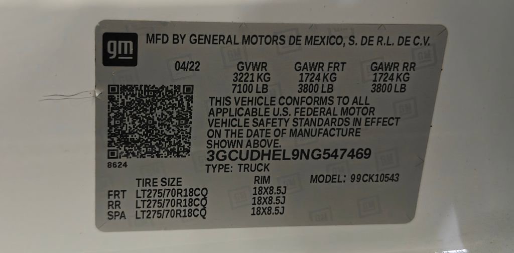 Used 2022 Chevrolet Silverado 1500 ZR2 w/ Technology Package image 84