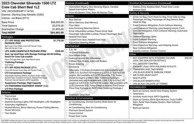 Used 2023 Chevrolet Silverado 1500 LTZ AWD/4WD image 24