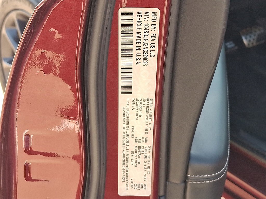 Used 2022 Dodge Durango SRT w/ Premium Interior Group image 26